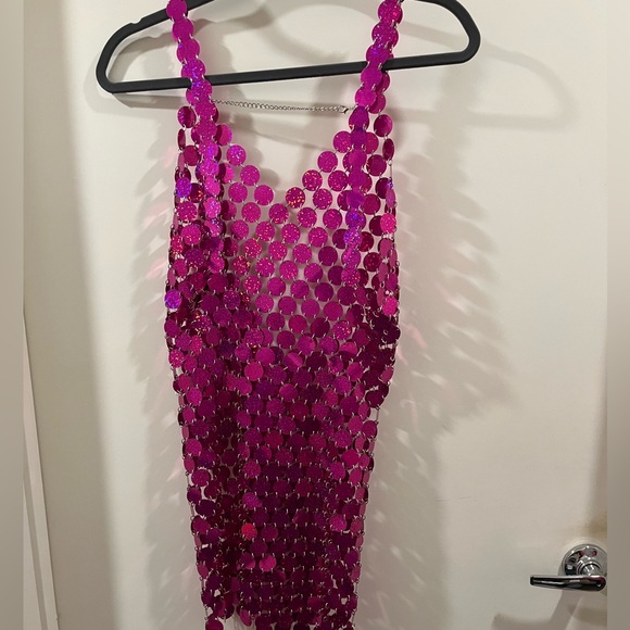 BRAND NEW Mirror Disc Mini Dress from BooHoo. Size Small. Tags Still On - Picture 5 of 5